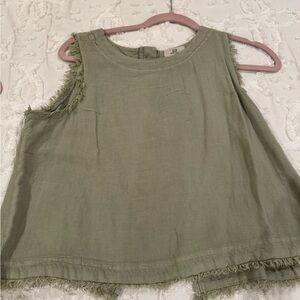 Olive Green Sleeveless Top